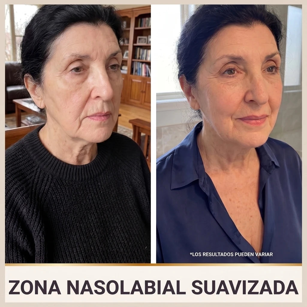 Zona nasolabial suavizada