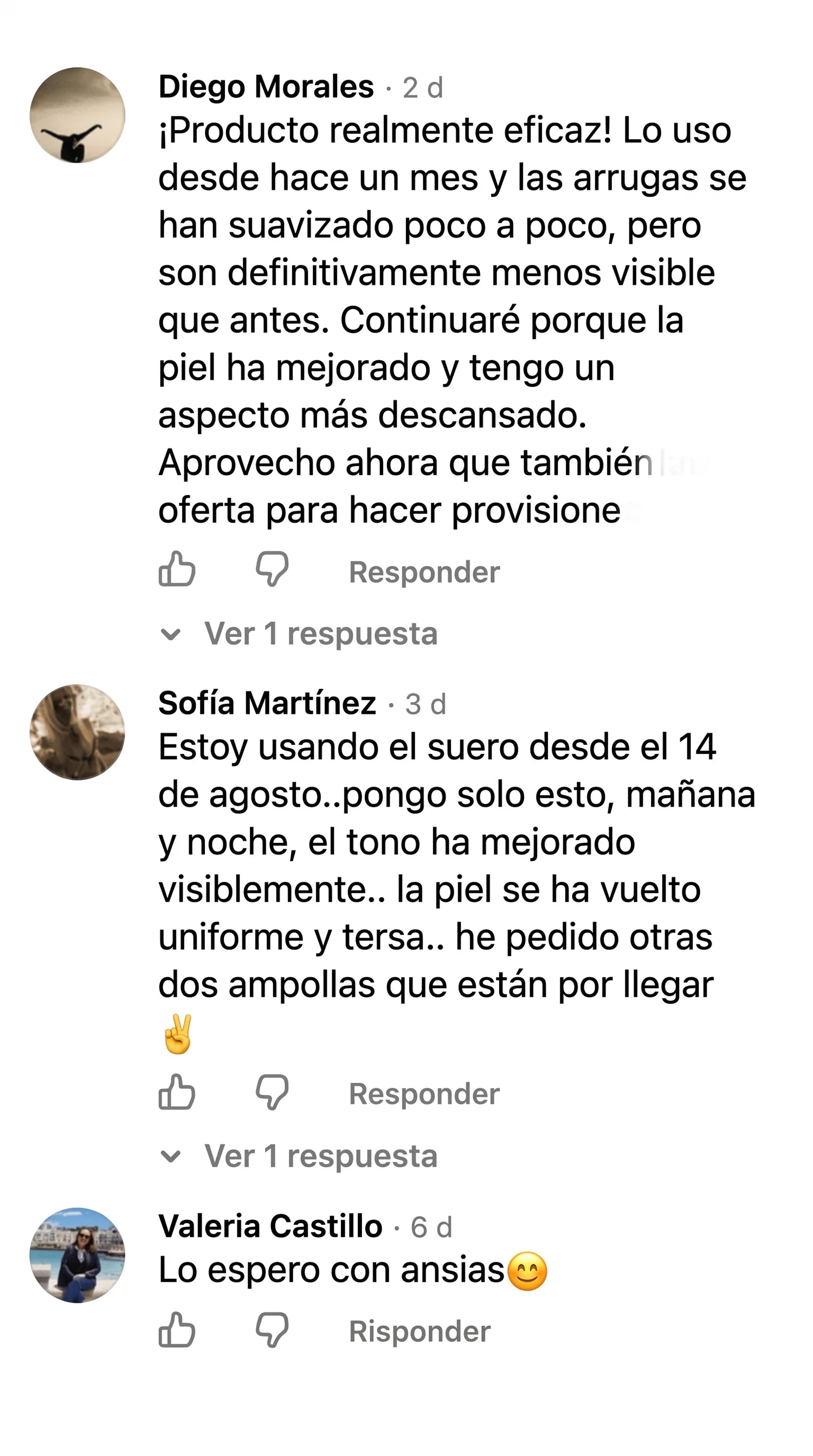 Comentario de Facebook de una clienta de Oihanna 5